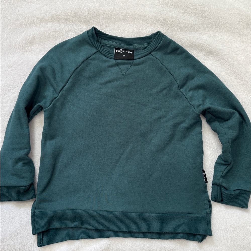 Mille + Roo Teal Sweatshirt